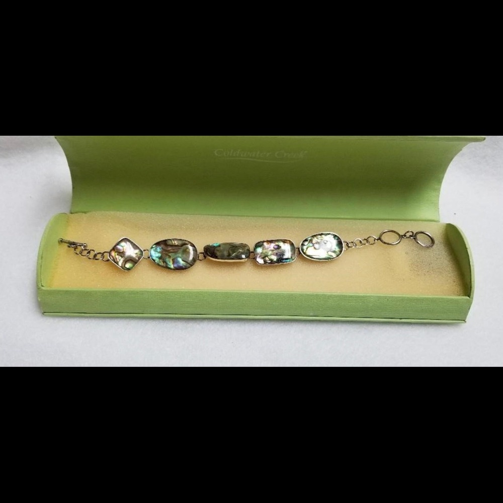Cold water creek Abalone bracelet sterling silver